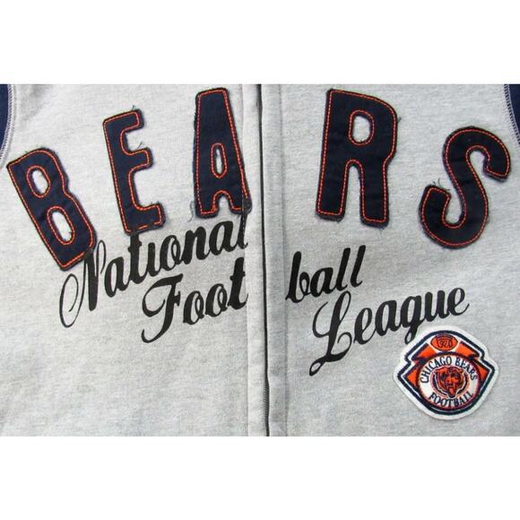 CARL BANKS 4HER Women's Chicago Bears Kick Off Football Full Zip Sweatshirt Sz M - Picture 4 of 8